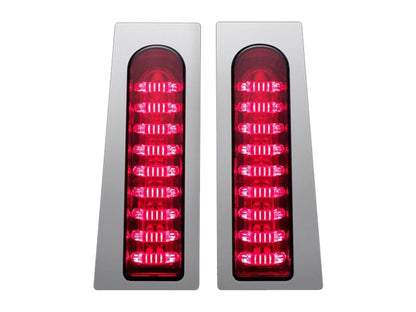 ProBeam LED Fillerz. Red with Smoke Lens - Chrome. Fits Ultra & Road King Touring Models 2014-2023 & Street/Road Glide ST 2022-2023