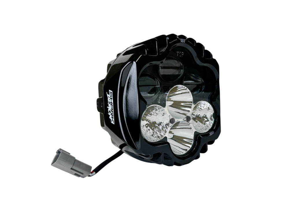 Shark Demon LED Headlight Kit - Black. Fits CVO Street Glide 2023up & Street Glide 2024up