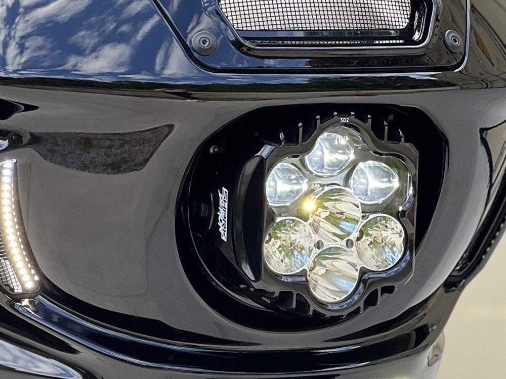 Shark Demon LED Headlight Kit - Black. Fits Softail Low Rider ST & El Diablo 2022up