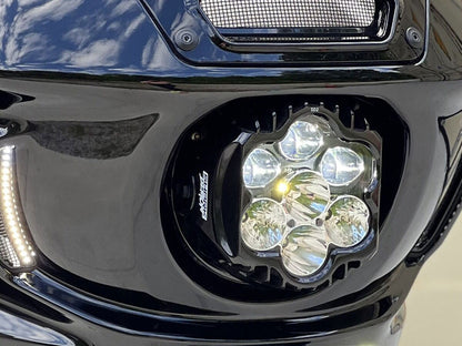Shark Demon LED Headlight Kit - Black. Fits Softail Low Rider ST & El Diablo 2022up