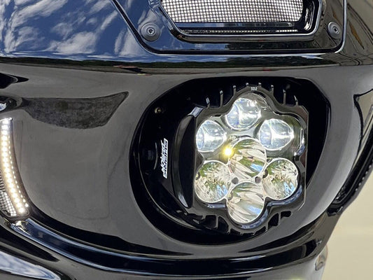 Shark Demon LED Headlight Kit - Black. Fits Softail Low Rider ST & El Diablo 2022up