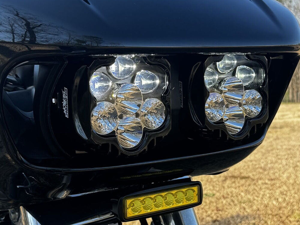 Shark Demon 2 Performance LED Headlight Kit - White & White. Fits Road Glide 2015-2023