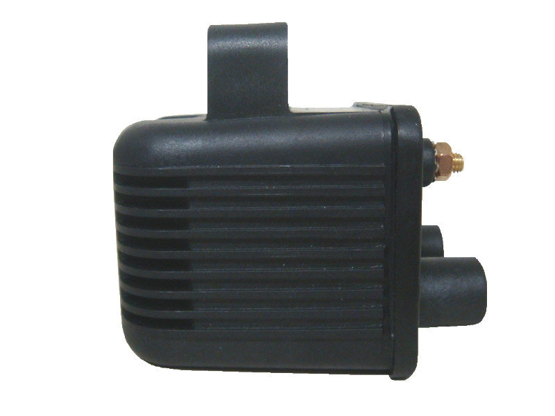 Ignition Coil - Black. Fits Big Twin 1970-1999 & Sportster 1971-2003 Models with Upgraded Single Fire Ignition.