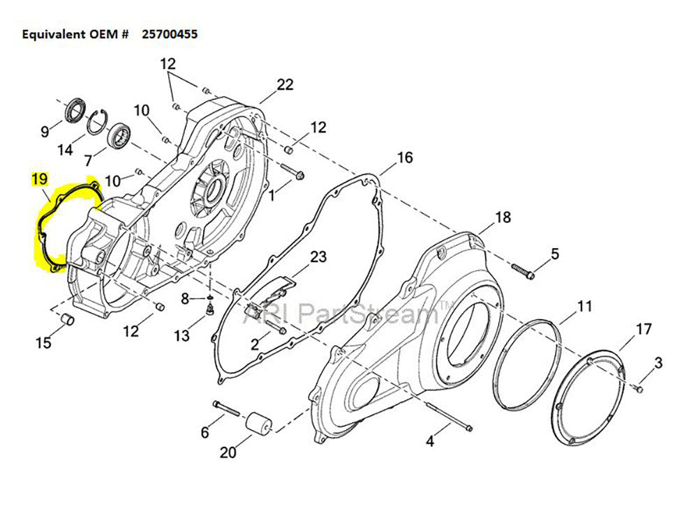 Primary to Engine Gasket. Fits Milwaukee-Eight 2017up.
