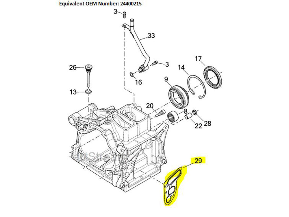 Engine to Transmission Gasket. Fits Milwaukee-Eight 2017up.