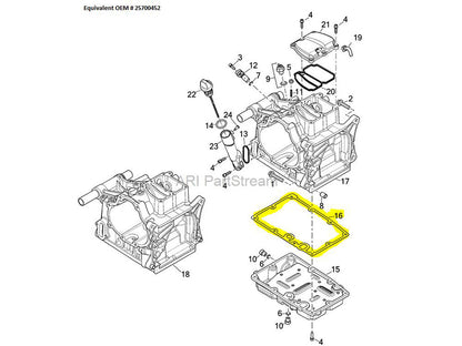 Oil Pan Gasket. Fits Softail 2018up