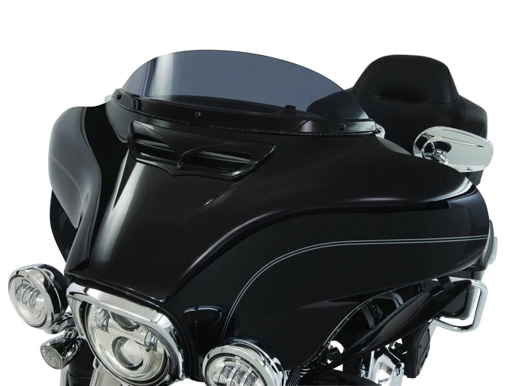 Horizon LED Windshield Trim with Sequential Amber Turn, White Run & Smoke Lens - Black. Fits Touring 2014-2023