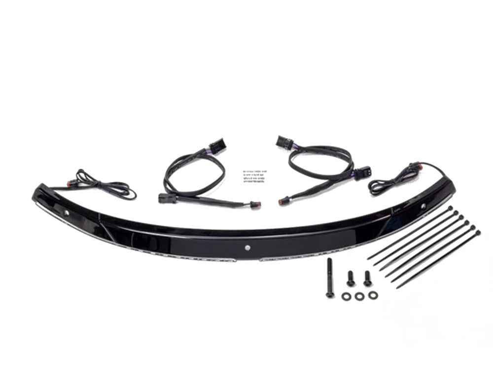 Horizon LED Windshield Trim with Sequential Amber Turn, White Run & Smoke Lens - Black. Fits Touring 2014-2023