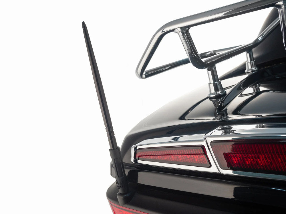 High Caliber 8in. Flexible Aluminum Antenna - Black. Fits HD Touring 1989up, Indian Touring 2014up & Victory Touring 2010-2017