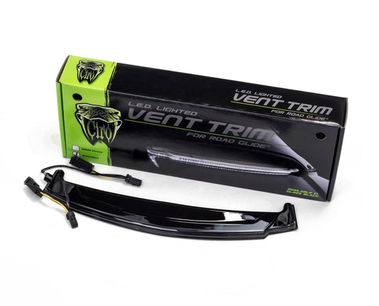 LED Lighted Vent Trim - Black. Fits Road Glide 2015-2023