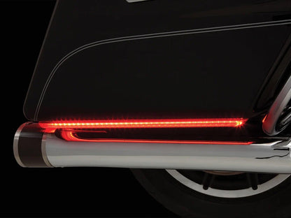 Machete Saddlebag LED Lights. Red Run, Brake & Turn with Smoke Lens. Fits Touring 2014-2023 with Standard Bags