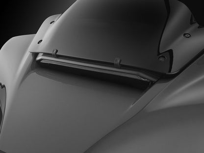 LED Fairing Vent Insert With Amber & White LED's - Gloss Black with Smoked Lens. Fits CVO Street Glide 2023up & Street Glide 2024up