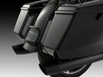 LED Fascia Filler Panel Lights. Red Run & Brake with Amber Turn and Black Housing. Fits CVO Touring 2023up, Street Glide & Road Glide 2024up, Touring 2025up