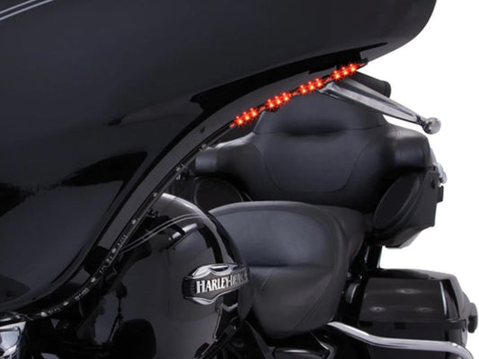 Bat Blades with Amber LED Turn Signals & White LED Running Lights. Fits Touring 2014-2023 with Batwing Fairing