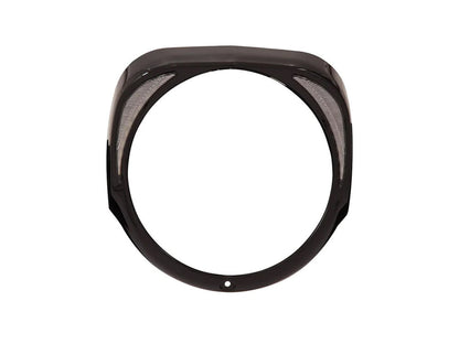 Fang LED Headlight Bezel with Amber Turn Signals & White Running Lights - Black. Fits Touring 2014-2023