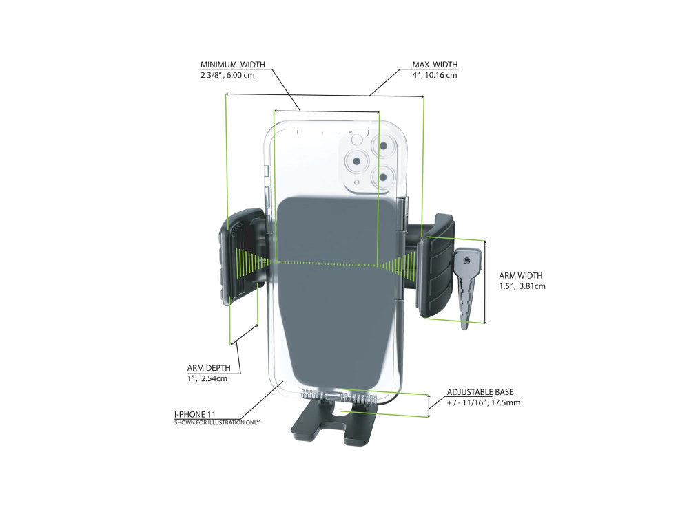 Cybercharger Wireless Smartphone Holder - Black Perch Mount