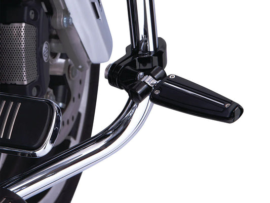 Footpeg Mounts with 1-1/4in. Hingeless Clamps - Chrome