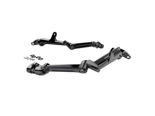 Standard Length Frame Mounted, Adjustable Cruise Arm Highway Peg - Black. Fits Street Glide & Road Glide 2024up