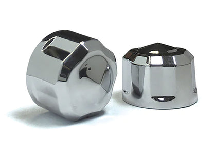 Diamond Cut Bolt Covers - Chrome. Fits Socket Head Bolt with 1/4in. Thread. Pack of 10