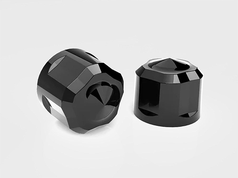 Diamond Cut Bolt Covers - Black. Fits Socket Head Bolt with 5/16in. Thread. Pack of 6