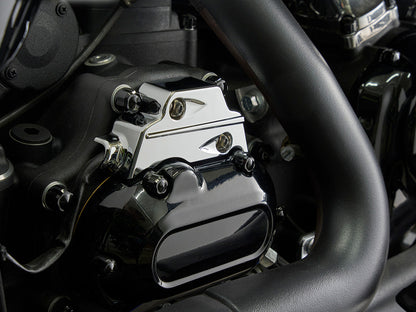 Metal Gear Position Sensor Cover - Chrome. Fits Softail 2025up & Touring 2025up