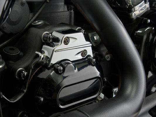 Metal Gear Position Sensor Cover - Chrome. Fits Softail 2025up & Touring 2025up