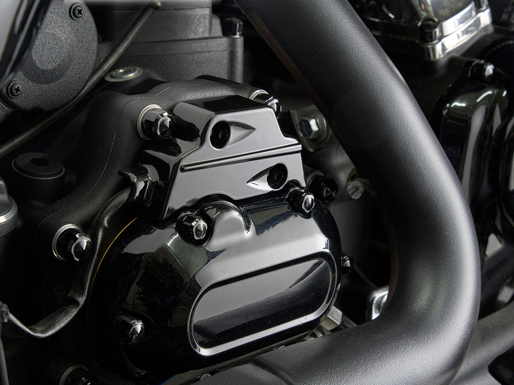 Metal Gear Position Sensor Cover - Black. Fits Softail 2025up & Touring 2025up