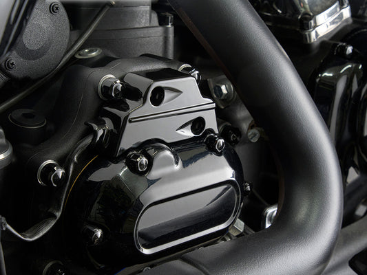 Metal Gear Position Sensor Cover - Black. Fits Softail 2025up & Touring 2025up