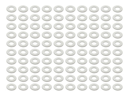 1/4in. Flat Washer - Chrome. Pack of 100.