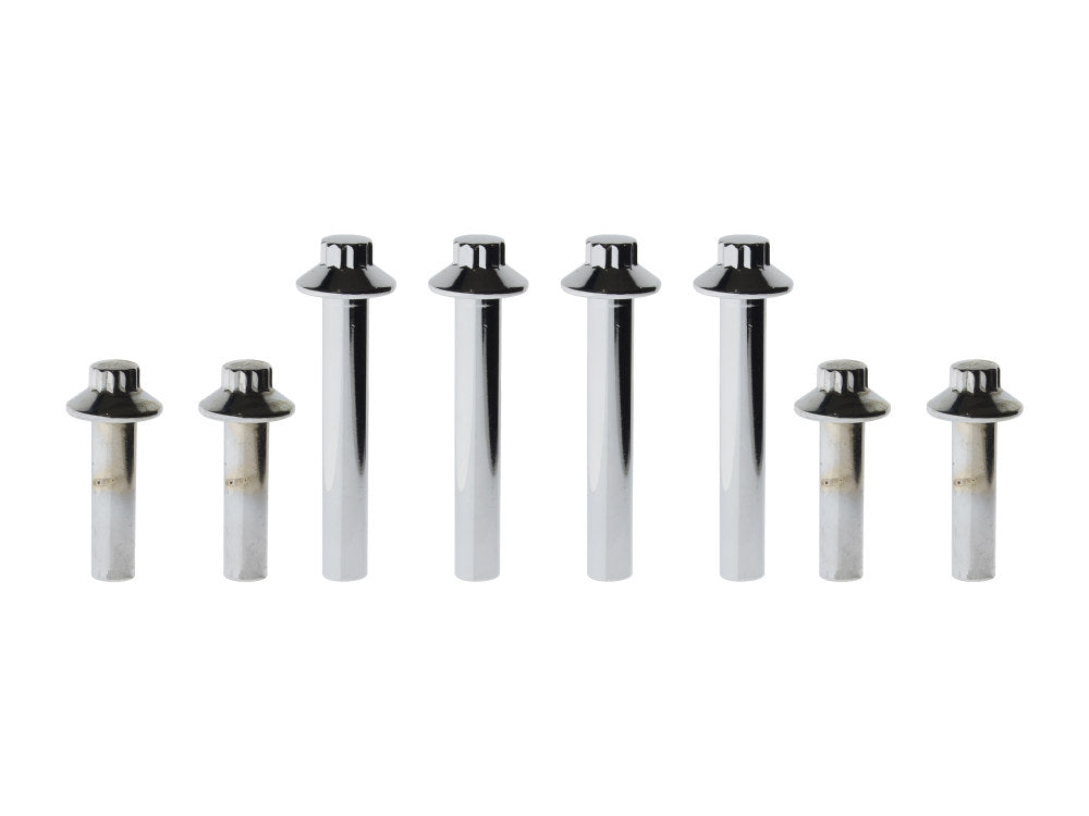 Head Bolts with Polished 12 Point - Chrome. Fits Big Twin 1992-2017 & Sportster 1993-2021.
