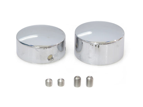 Swingarm Pivot Bolt Covers - Chrome. Fits Softail 2000-2007.