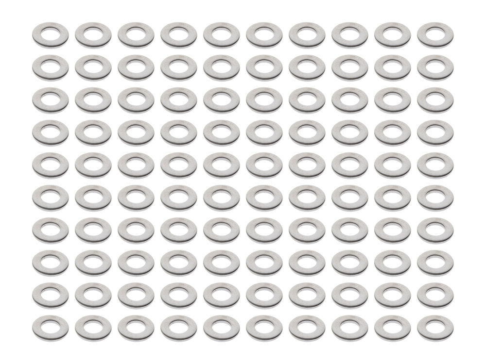 3/8in. Flat Washer - Chrome. Pack of 100.