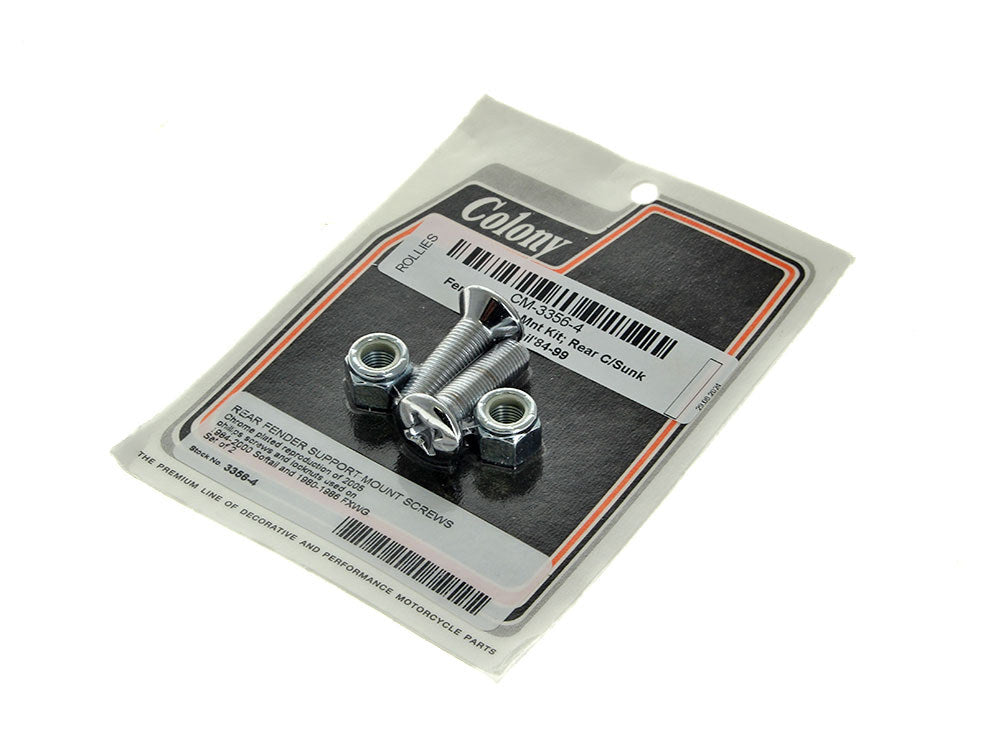 Rear Fender Strut Mount Bolts - Chrome. Fits Softail 1984-1999 & FXWG 1980-1986