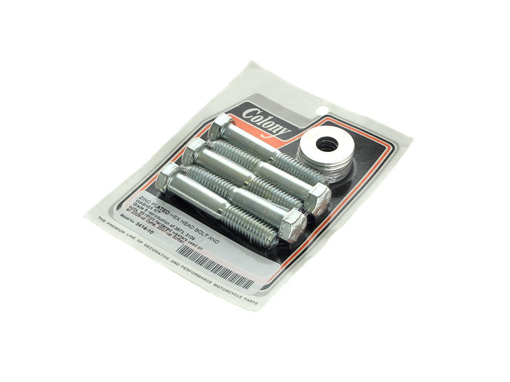 Rear Pulley or Sprocket Bolts - Zinc Plated Hex Head. 7/16in.-14 x 2.50in.. Looks Good with # BAI-D26-0152B