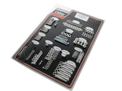 Complete Stock Hardware Kit - CAD Plated. Fits Big Twin 1976-1978 with Shovelhead Engine