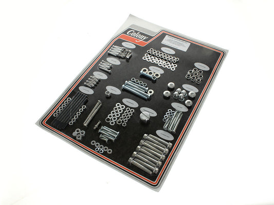Complete Stock Hardware Kit - CAD Plated. Fits Big Twin 1979-1980 with Shovelhead Engine