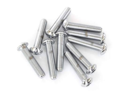 5/16-24 x 1-1/2in. UNF Button Head Allen Bolts - Chrome. Pack 10.