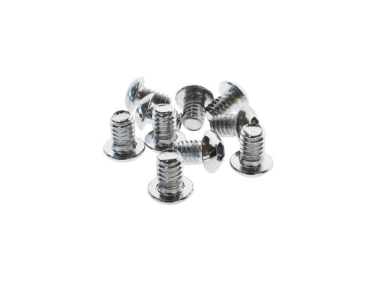 1/4-20 x 3/8in. UNC Button Head Allen Bolts - Chrome. Pack 10.