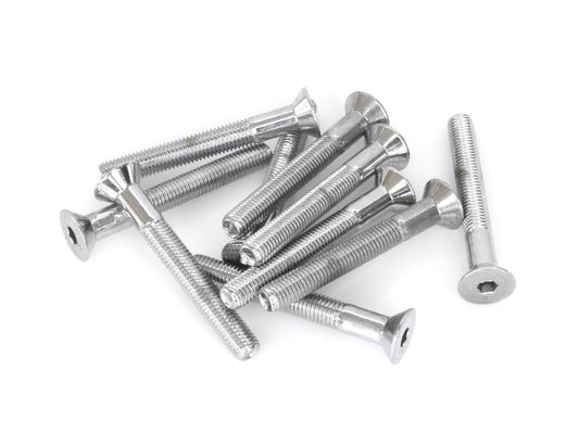 1/4-28 x 2in. UNF Flat Head Allen Bolt - Chrome. Pack 10.