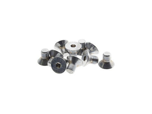 5/16-24 x 1/2in. UNF Flat Head Allen Bolts - Chrome. Pack 10.