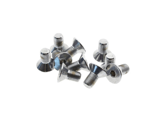 3/8-24 x 3/4in. UNF Flat Head Allen Bolts - Chrome. Pack 10.