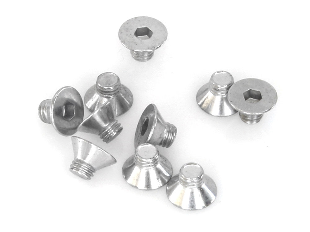 10-32 x 1/4in. UNF Flat Head Allen Bolt - Chrome. Pack 10.