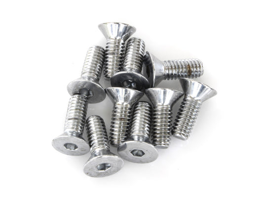 5/16-18 x 7/8in. UNC Flat Head Allen Bolts - Chrome. Pack 10.