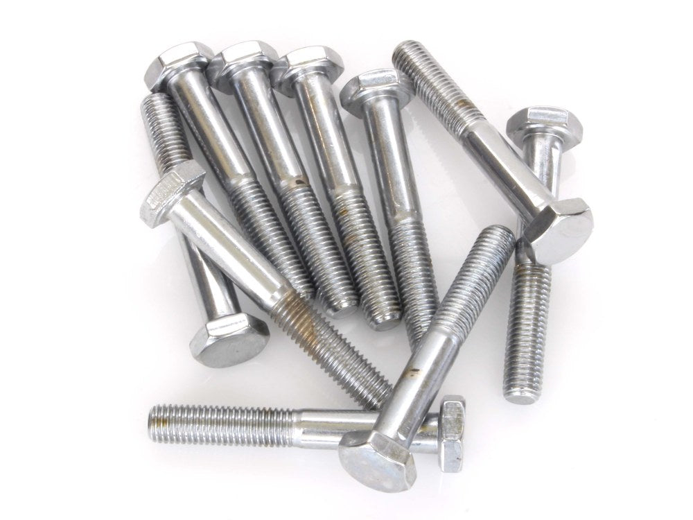 1/4-28 x 1-3/4in. UNF Hex Head Bolt - Chrome. Pack 10.