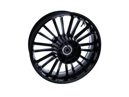 18in. x 5.50in. wide Atlantic 3D Wheel with Rear Hub - Black Cut. Fits Touring 2009up with ABS