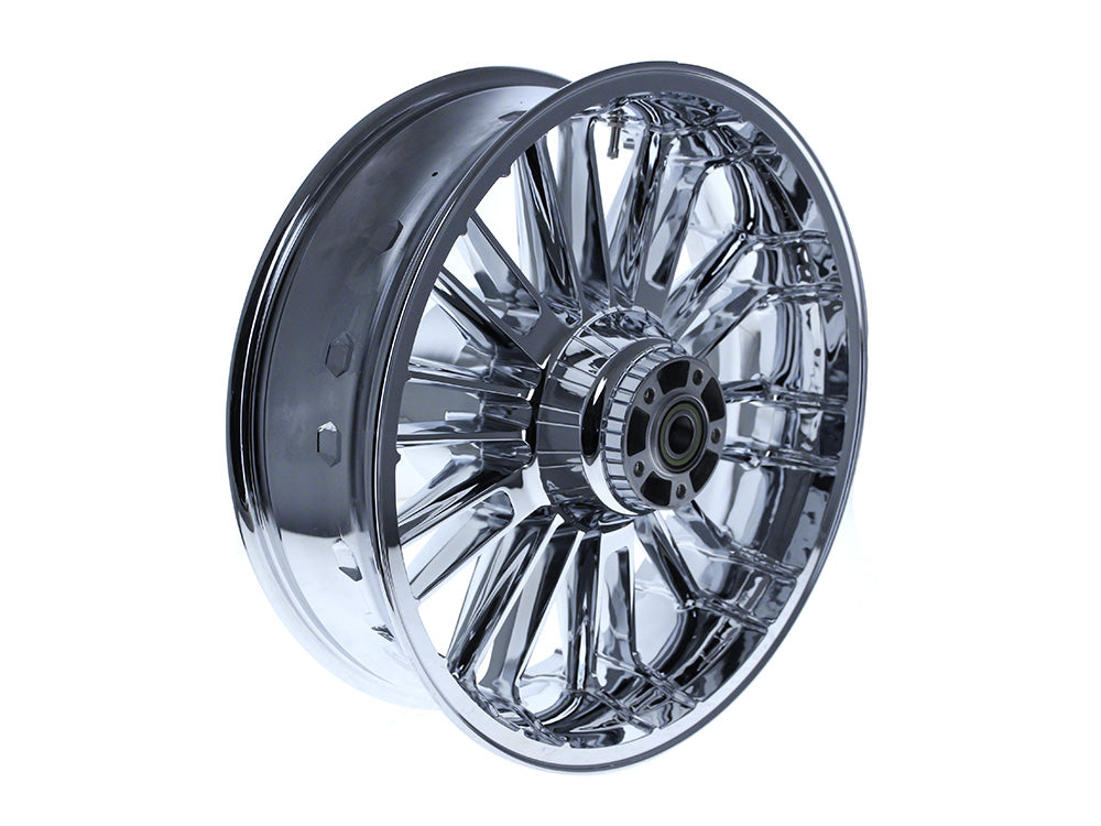 18in. x 5.50in. wide Atlantic 3D Wheel with Rear Hub - Chrome. Fits Touring 2009up with ABS