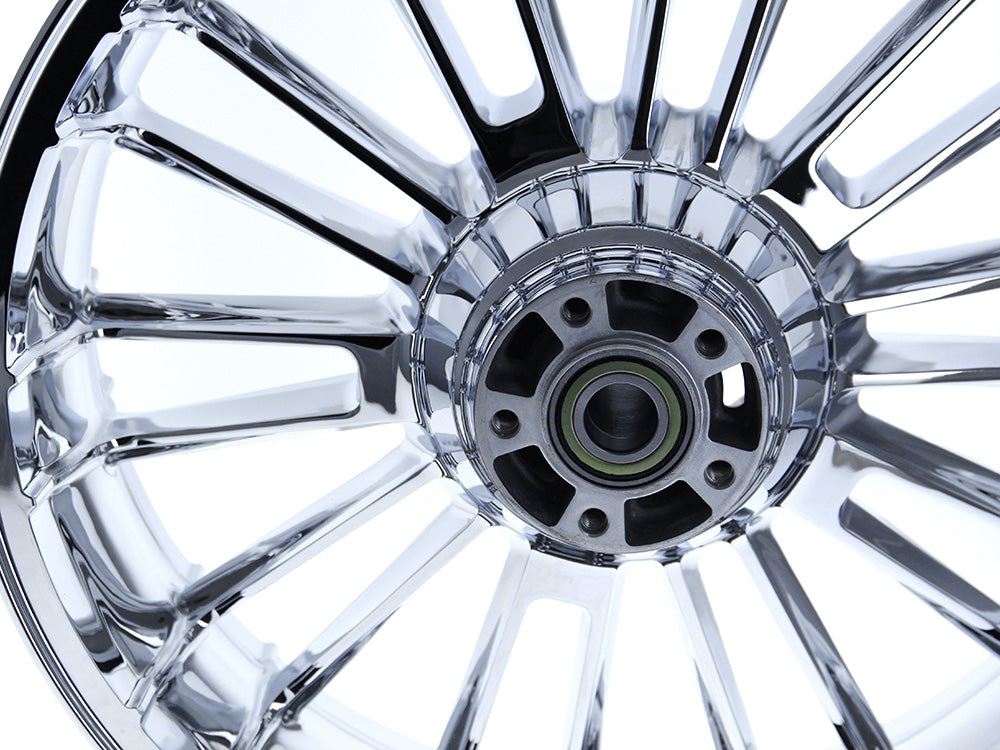 18in. x 5.50in. wide Atlantic 3D Wheel with Rear Hub - Chrome. Fits Touring 2009up with ABS