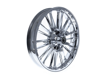 21in. x 3.50in. wide Atlantic 3D Wheel with Front Hub - Chrome. Fits Touring 2008up with ABS