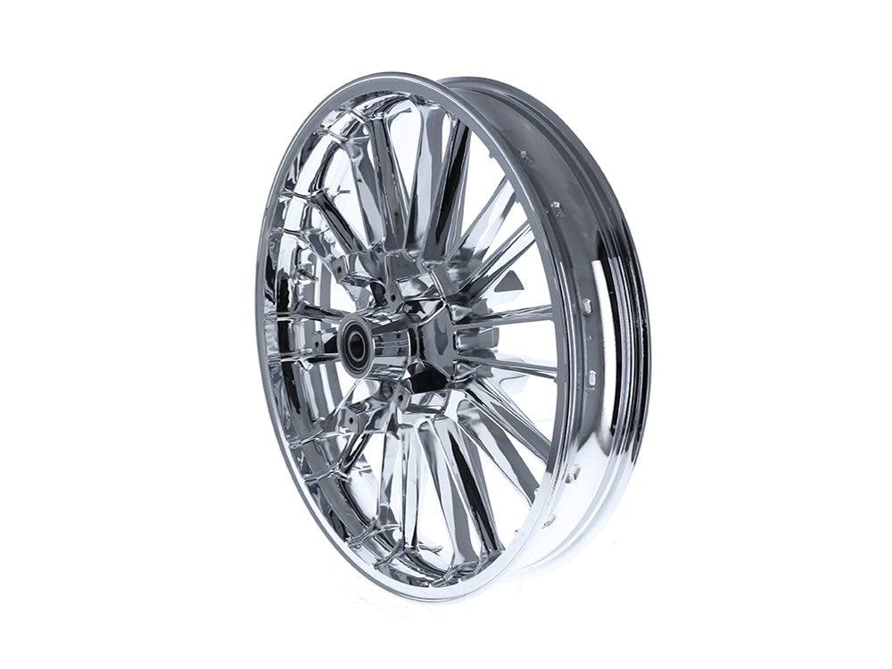 21in. x 3.50in. wide Atlantic 3D Wheel with Front Hub - Chrome. Fits Touring 2008up with ABS