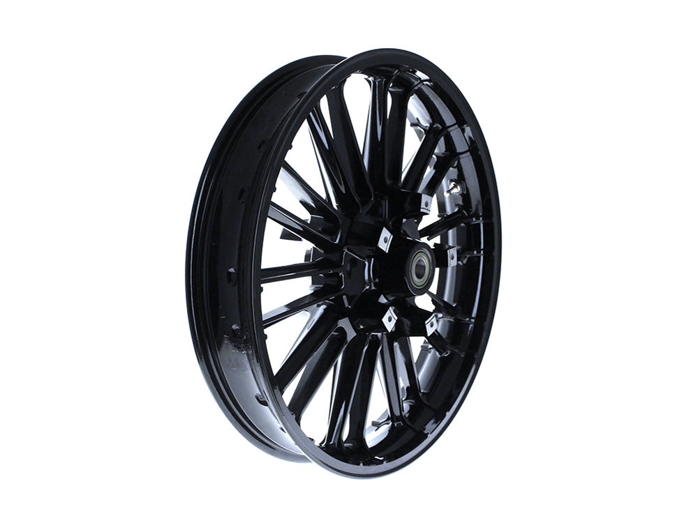 21in. x 3.50in. wide Atlantic 3D Wheel with Front Hub - Gloss Black. Fits Touring 2008up with ABS